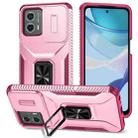 For Motorola Moto G 5G 2023/4G 2023 Sliding Camshield Holder Phone Case(Pink + Rose Red) - 1