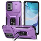 For Motorola Moto G 5G 2023/4G 2023 Sliding Camshield Holder Phone Case(Purple) - 1