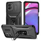 For Motorola Moto G Power 2023 Sliding Camshield Holder Phone Case(Black) - 1