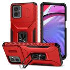 For Motorola Moto G Power 2023 Sliding Camshield Holder Phone Case(Red) - 1