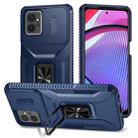For Motorola Moto G Power 2023 Sliding Camshield Holder Phone Case(Blue) - 1