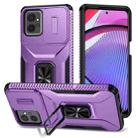 For Motorola Moto G Power 2023 Sliding Camshield Holder Phone Case(Purple) - 1