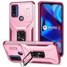 For Motorola G Pure/G Play 2023/G Power 2022 Sliding Camshield Holder Phone Case(Pink + Rose Red) - 1