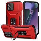 For Motorola Moto G Stylus 5G 2023 Sliding Camshield Holder Phone Case(Red) - 1