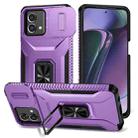 For Motorola Moto G Stylus 5G 2023 Sliding Camshield Holder Phone Case(Purple) - 1