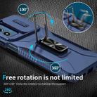 For Motorola Moto G Play 2024 Sliding Camshield Holder Phone Case(Blue) - 3