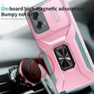 For Motorola Moto G Stylus 2024 Sliding Camshield Holder Phone Case(Pink + Grey Green) - 3