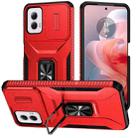 For Motorola Moto G Power 2024 Sliding Camshield Holder Phone Case(Red) - 1