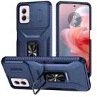 For Motorola Moto G Power 2024 Sliding Camshield Holder Phone Case(Blue) - 1