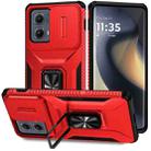 For Motorola Edge 5G 2024 Sliding Camshield Holder Phone Case(Red) - 1