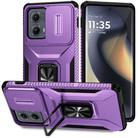 For Motorola Edge 5G 2024 Sliding Camshield Holder Phone Case(Purple) - 1