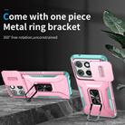 For Motorola Moto G Stylus 2025 Sliding Camshield Holder Phone Case(Pink + Grey Green) - 2