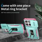 For Motorola Moto G Stylus 2025 Sliding Camshield Holder Phone Case(Grey Green + Pink) - 2