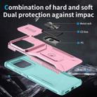 For Motorola Edge 5G 2025 Sliding Camshield Holder Phone Case(Grey Green + Pink) - 3