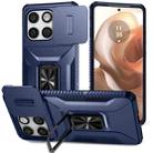 For Motorola Edge 5G 2025 Sliding Camshield Holder Phone Case(Blue) - 1