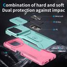 For Motorola Moto G Power / G Play 2025 Sliding Camshield Holder Phone Case(Pink + Grey Green) - 3