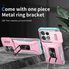 For Motorola Moto G Power / G Play 2025 Sliding Camshield Holder Phone Case(Grey Green + Pink) - 2