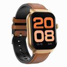2.01 inch Leather Strap Bluetooth Call Smart Watch Support Heart Rate Monitoring / Non-invasive Blood Sugar(Brown) - 2