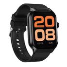 2.01 inch Silicone Strap Bluetooth Call Smart Watch Support Heart Rate Monitoring / Non-invasive Blood Sugar(Black) - 2