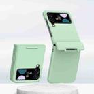 For Samsung Galaxy Z Flip3 5G/Z Flip4 5G PC Skin Feel Integrated Foldable Mid Shaft Phone Case(Mint Green) - 1