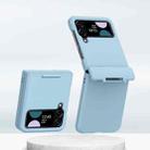For Samsung Galaxy Z Flip3 5G/Z Flip4 5G PC Skin Feel Integrated Foldable Mid Shaft Phone Case(Sky Blue) - 1