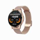 1.43 inch Milanese Steel Strap Bluetooth Call Smart Watch Support ECG / Non-invasive Blood Sugar(Rose Gold) - 1