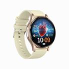 1.43 inch Silicone Strap Bluetooth Call Smart Watch Support ECG / Non-invasive Blood Sugar(Light Yellow) - 2