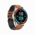 1.43 inch Leather Strap Bluetooth Call Smart Watch Support ECG / Non-invasive Blood Sugar(Brown) - 2