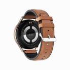 1.43 inch Leather Strap Bluetooth Call Smart Watch Support ECG / Non-invasive Blood Sugar(Brown) - 3