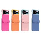 For Samsung Galaxy Z Flip3 5G/Z Flip4 5G PC Skin Feel Integrated Foldable Mid Shaft Phone Case(Pink Cyan) - 2