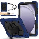 For Samsung Galaxy Tab A9+ X216 Contrast Color Robot C2 Silicone Hybrid PC Tablet Case(Navy Black) - 1