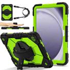 For Samsung Galaxy Tab A9+ X216 Contrast Color Robot C2 Silicone Hybrid PC Tablet Case(Black Yellow Green) - 1