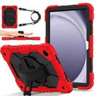 For Samsung Galaxy Tab A9+ X216 Contrast Color Robot C2 Silicone Hybrid PC Tablet Case(Red Black) - 1