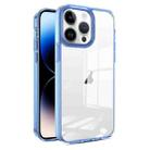 For iPhone 14 Pro Max 2.5mm Anti-slip Clear Acrylic Hybrid TPU Phone Case(Sky Blue) - 1