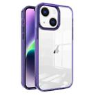 For iPhone 14 Plus 2.5mm Anti-slip Clear Acrylic Hybrid TPU Phone Case(Deep Purple) - 1
