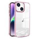 For iPhone 14 Plus 2.5mm Anti-slip Clear Acrylic Hybrid TPU Phone Case(Pink) - 1