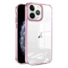 For iPhone 11 Pro Max 2.5mm Anti-slip Clear Acrylic Hybrid TPU Phone Case(Pink) - 1