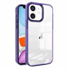 For iPhone 11 2.5mm Anti-slip Clear Acrylic Hybrid TPU Phone Case(Deep Purple) - 1