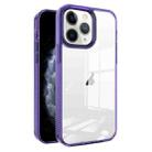 For iPhone 11 Pro 2.5mm Anti-slip Clear Acrylic Hybrid TPU Phone Case(Deep Purple) - 1