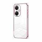 For OnePlus Nord CE 3 Lite / Nord N30 Transparent Plating Fine Hole Phone Case(Pink) - 1