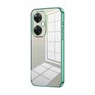 For OnePlus Nord CE 3 Lite / Nord N30 Transparent Plating Fine Hole Phone Case(Green) - 1