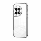 For OnePlus Ace 2 / 11R Transparent Plating Fine Hole Phone Case(Silver) - 1