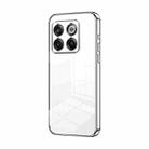 For OnePlus 10T / Ace Pro Transparent Plating Fine Hole Phone Case(Silver) - 1