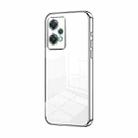 For OnePlus Nord CE 2 Lite 5G Transparent Plating Fine Hole Phone Case(Silver) - 1