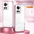 For OnePlus Ace / 10R Transparent Plating Fine Hole Phone Case(Transparent) - 2