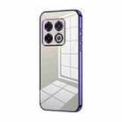 For OnePlus 10 Pro Transparent Plating Fine Hole Phone Case(Purple) - 1