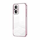 For OnePlus Nord N20 5G Transparent Plating Fine Hole Phone Case(Pink) - 1