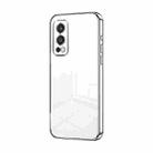 For OnePlus Nord 2 5G Transparent Plating Fine Hole Phone Case(Silver) - 1