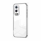 For OnePlus 9 Pro Transparent Plating Fine Hole Phone Case(Silver) - 1