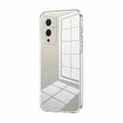 For OnePlus 9 Transparent Plating Fine Hole Phone Case(Transparent) - 1